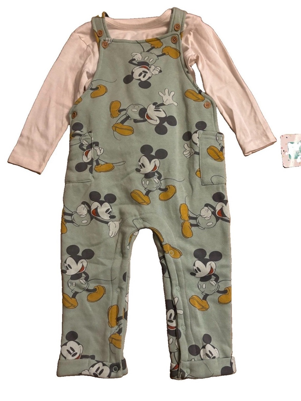 Disney Baby Boys Mickey Mouse Overall Set - 24 Months